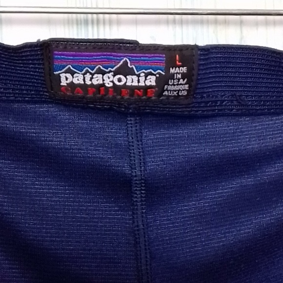 Patagonia Capilene Midweight Bottoms Navy Blue Large - Picture 9 of 9